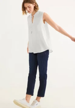 Armellose Bluse Mit Ruschen