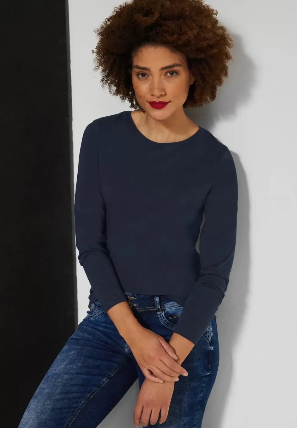 Basic Langarmshirt