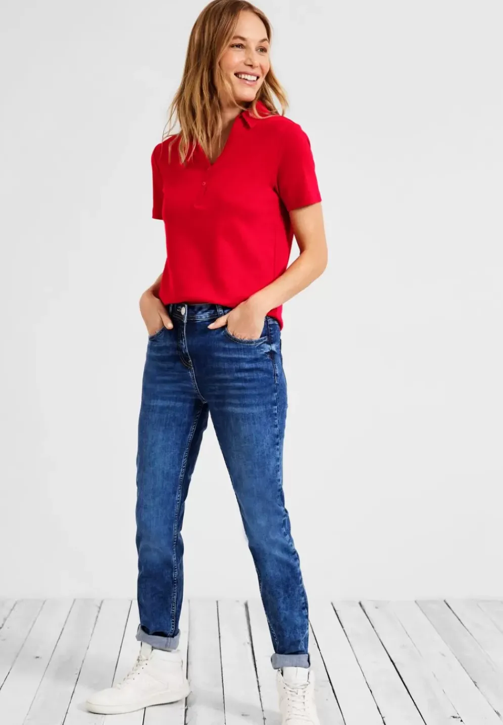 Basic Poloshirt In Unifarbe