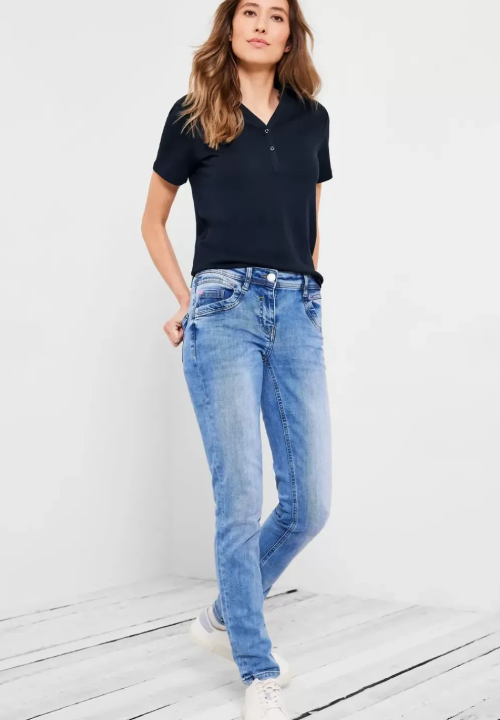 Basic Poloshirt In Unifarbe