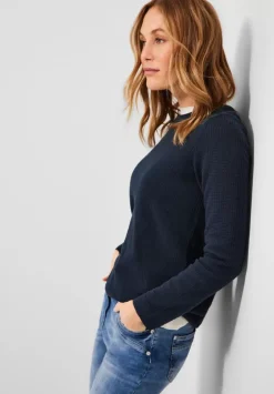 Basic Pullover Mit Struktur
