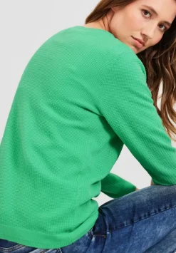 Basic Pullover Mit Struktur