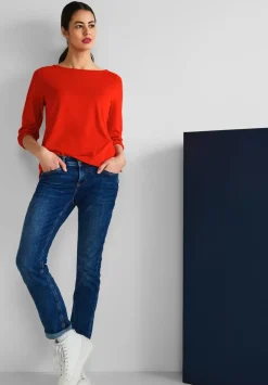 Basic Shirt Mit 3/4 Armel