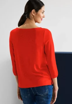 Basic Shirt Mit 3/4 Armel