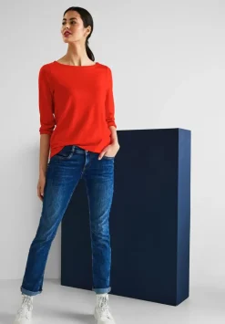 Basic Shirt Mit 3/4 Armel