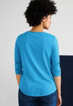 Basic Shirt Mit 3/4 Armel