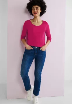 Basic Shirt Mit 3/4 Armel