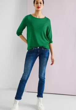 Basic Shirt Mit 3/4 Armel