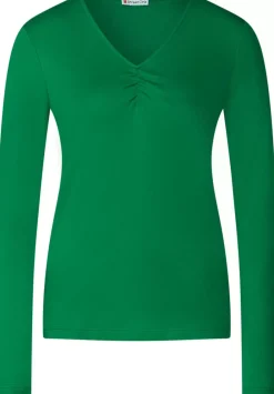 Basic Shirt Mit Raffungen