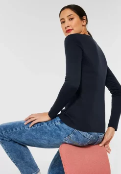 Basic Shirt Mit Raffungen