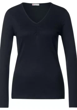 Basic Shirt Mit Raffungen