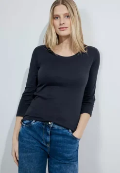 Basic Shirt Mit Rundhals