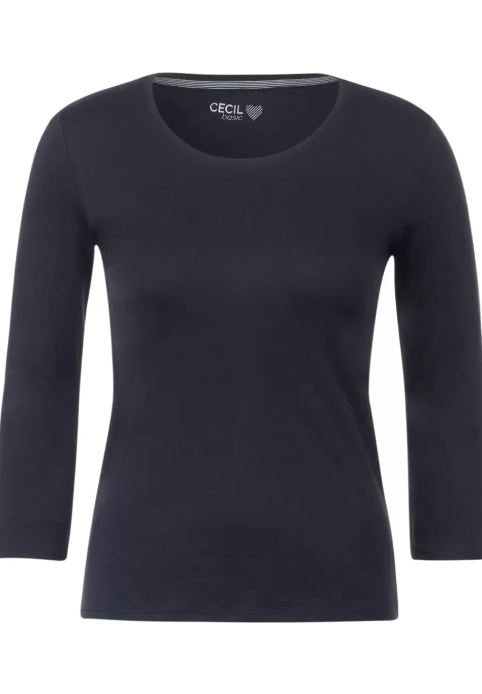 Basic Shirt Mit Rundhals