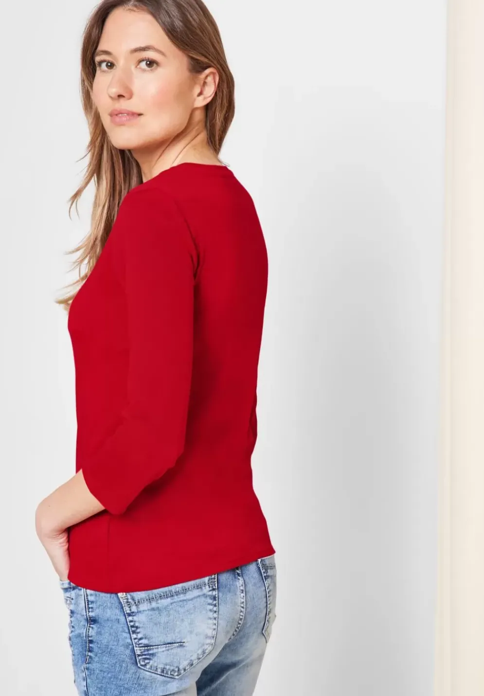 Basic Shirt Mit Rundhals