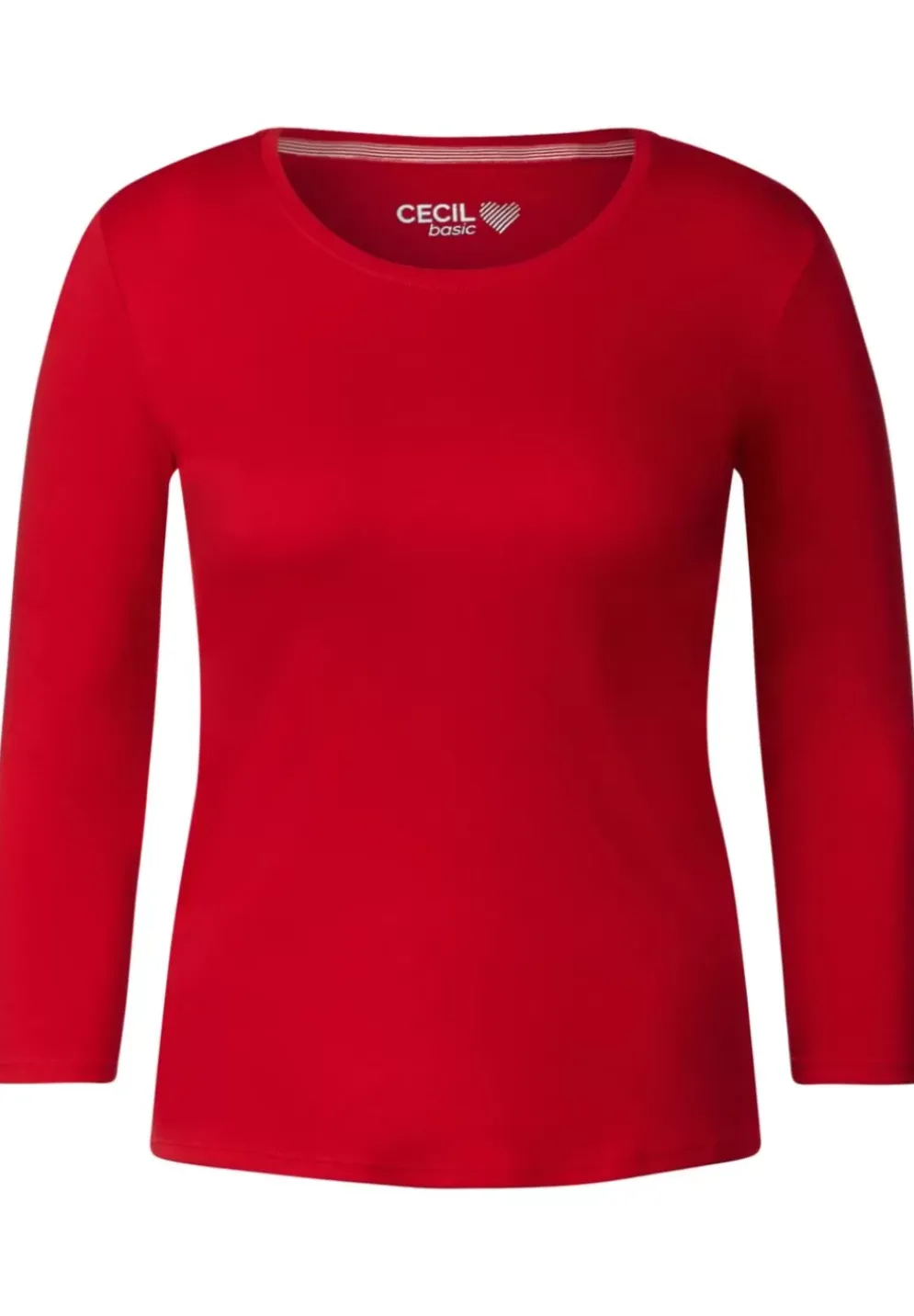Basic Shirt Mit Rundhals