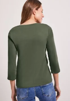 Basic Shirt Mit Rundhals