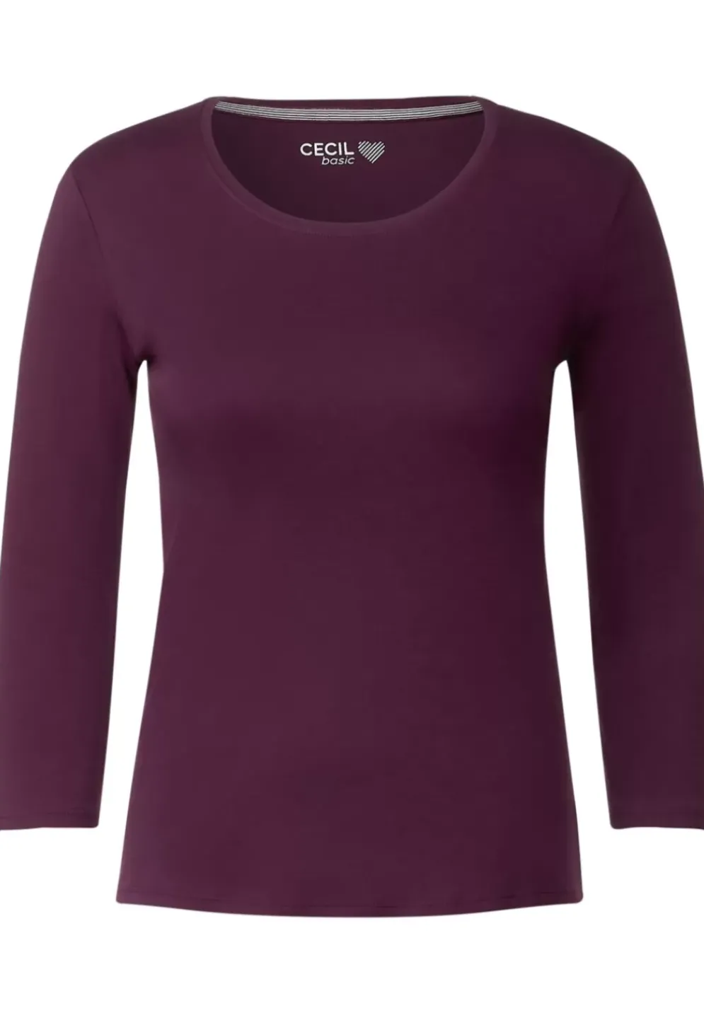 Basic Shirt Mit Rundhals