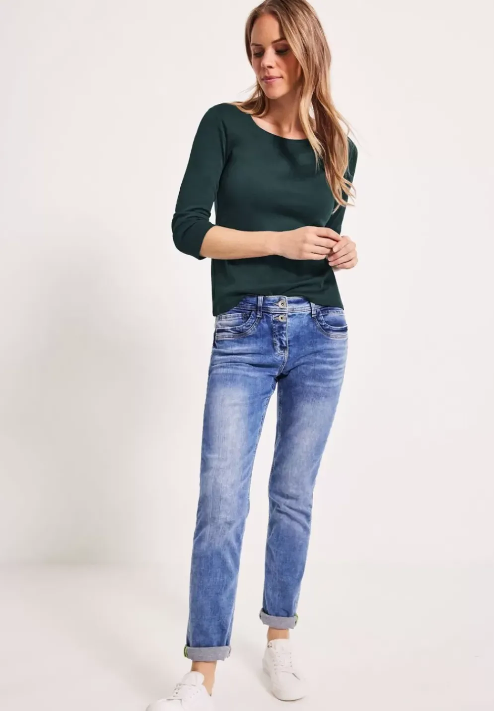 Basic Shirt Mit Rundhals