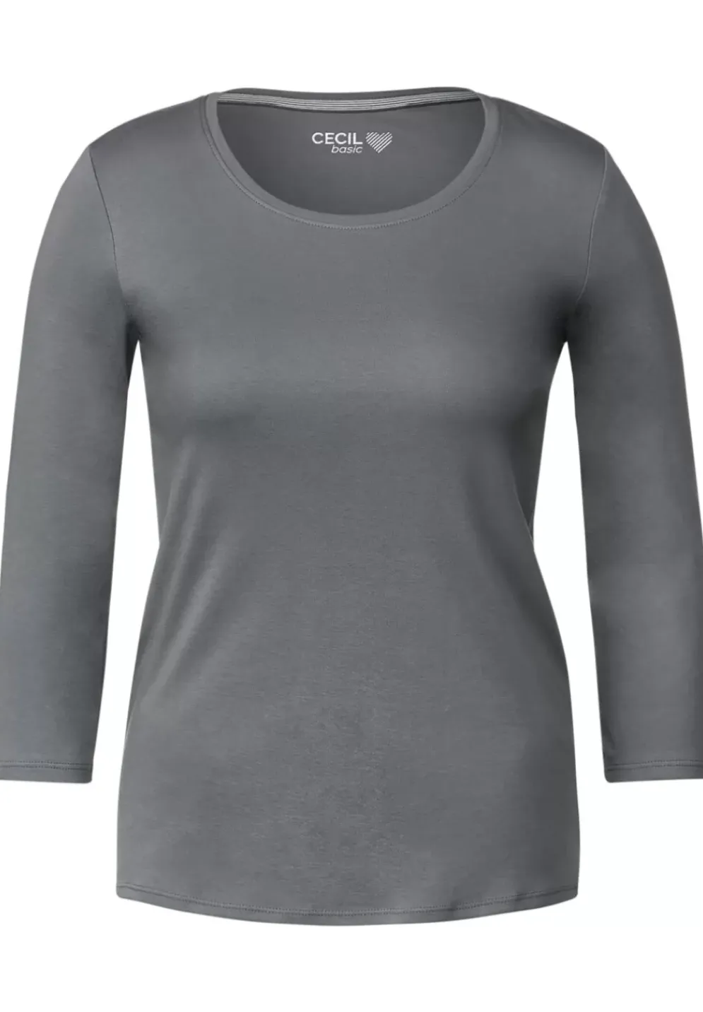 Basic Shirt Mit Rundhals