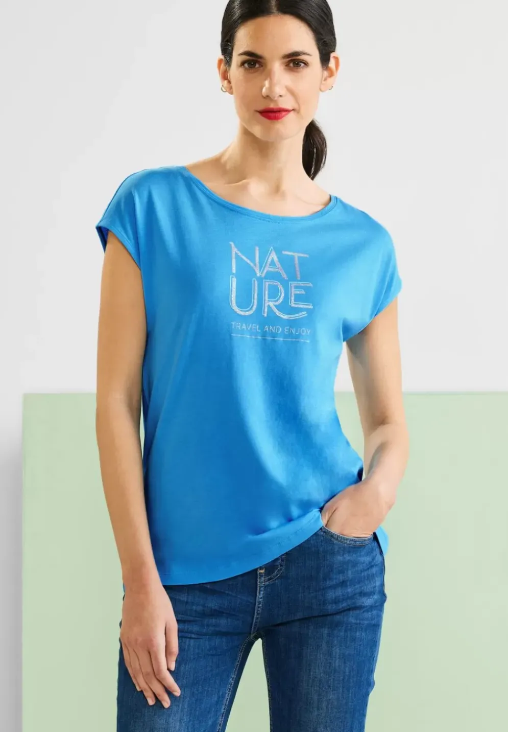 Basic T-Shirt Mit Wording