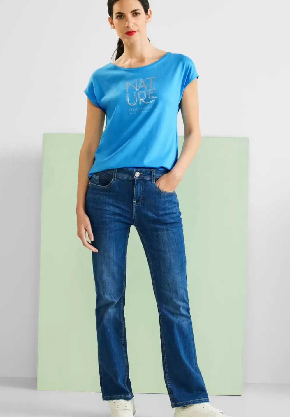 Basic T-Shirt Mit Wording