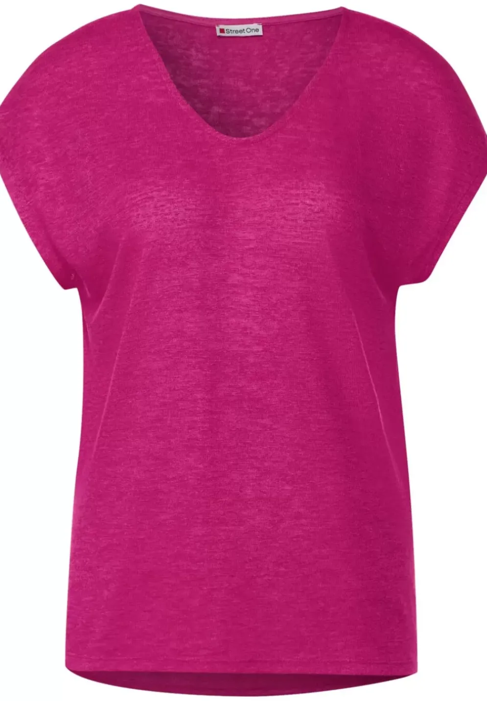 Basicshirt In Leinenlook
