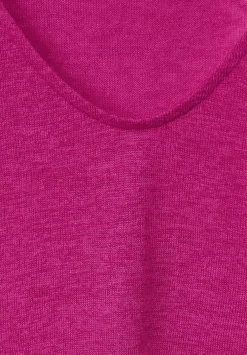Basicshirt In Leinenlook