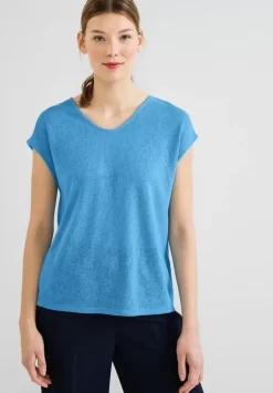 Basicshirt In Leinenlook