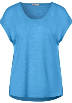 Basicshirt In Leinenlook