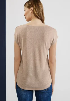 Basicshirt In Leinenlook