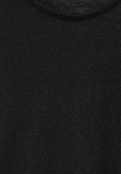 Basicshirt In Leinenlook