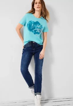 Basicshirt Mit Frontprint