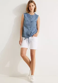 Blaue Jeansbluse