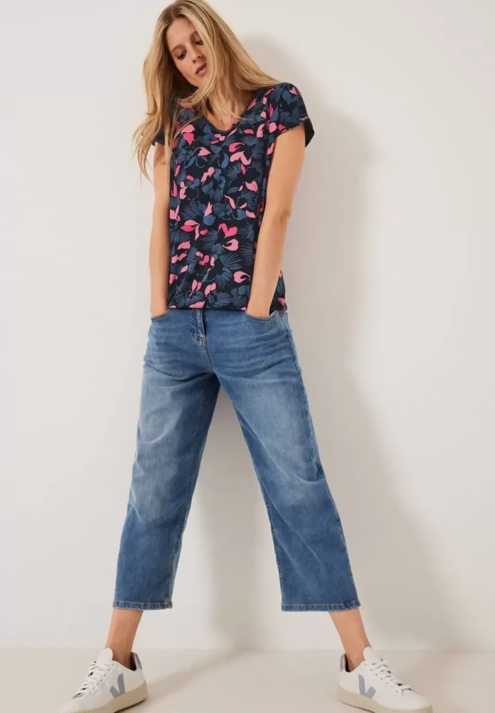 Blumenprint T-Shirt