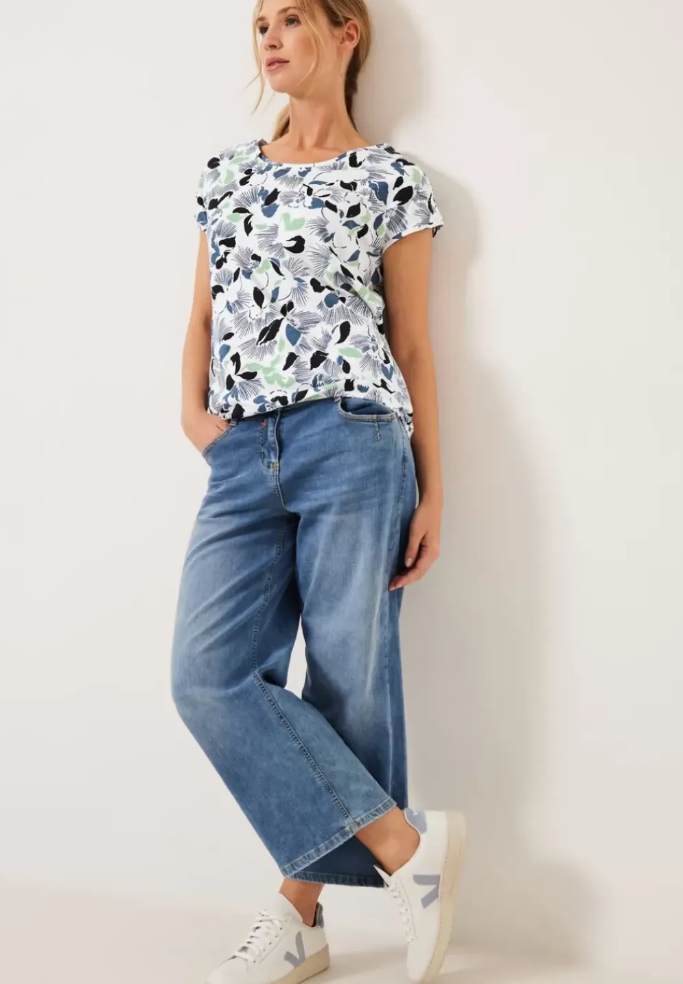 Blumenprint T-Shirt