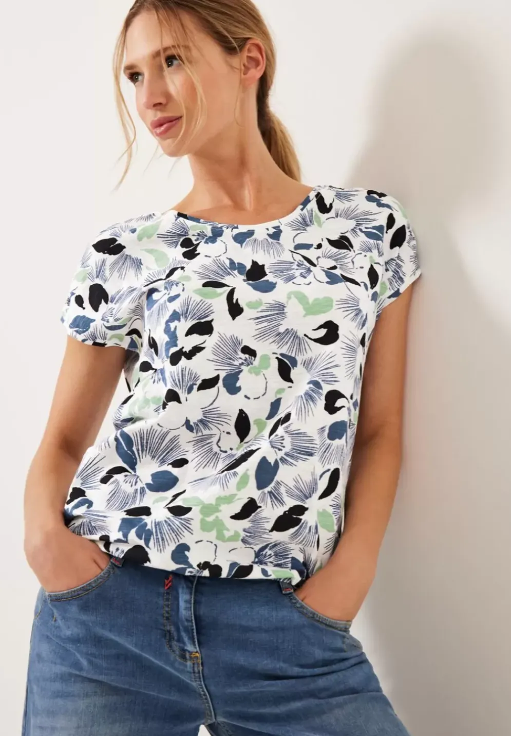 Blumenprint T-Shirt