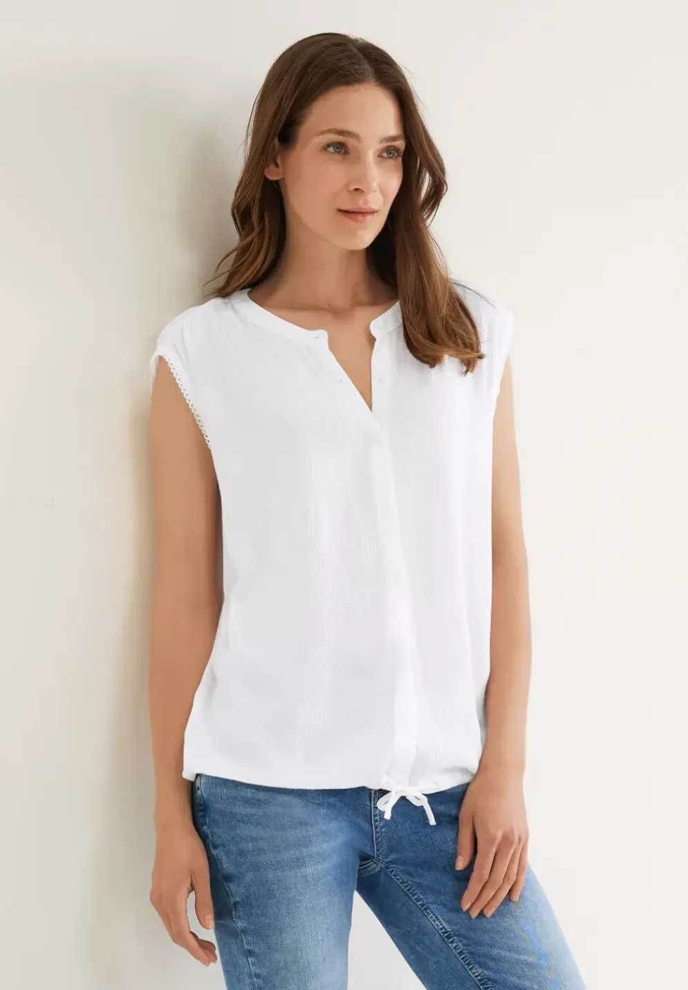 Bluse In Crinkle Optik