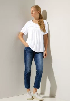 Bluse In Crinkle Optik