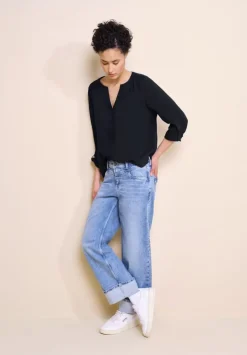 Bluse In Unifarbe