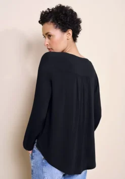 Bluse In Unifarbe