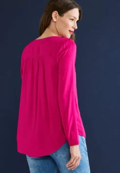 Bluse In Unifarbe