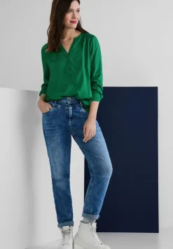 Bluse In Unifarbe