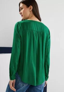 Bluse In Unifarbe