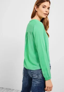 Bluse In Unifarbe