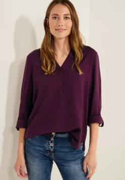 Bluse In Unifarbe
