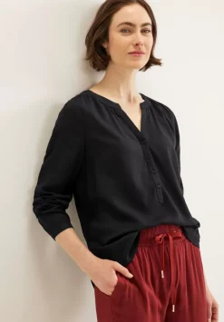 Bluse In Unifarbe
