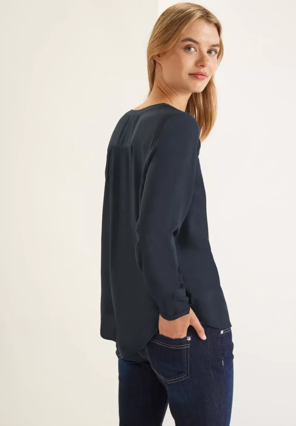 Bluse In Unifarbe
