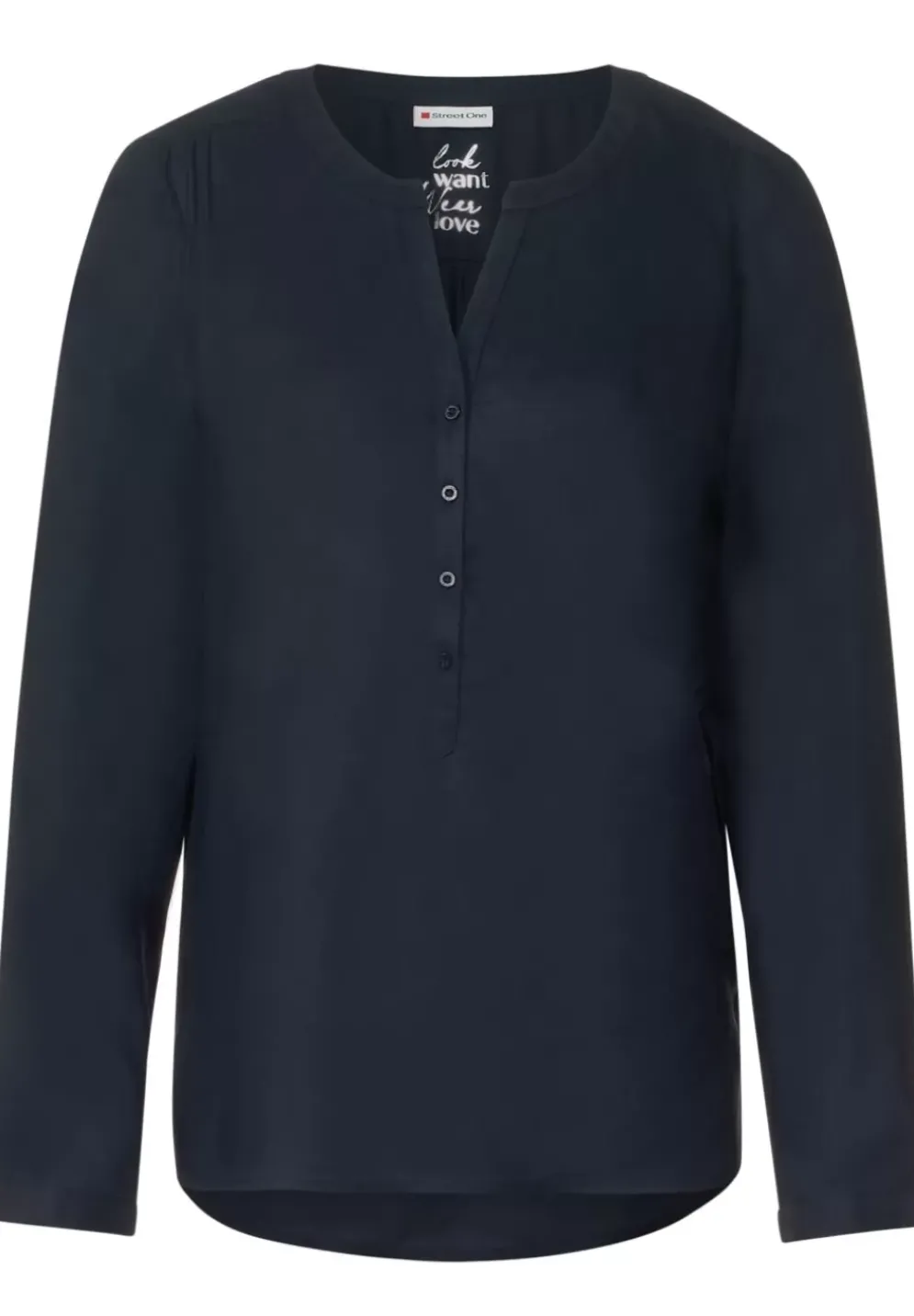 Bluse In Unifarbe