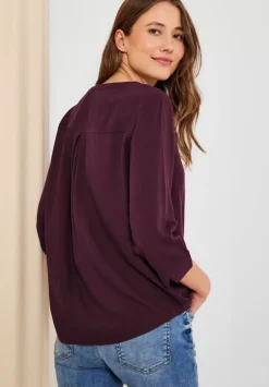 Bluse In Unifarbe