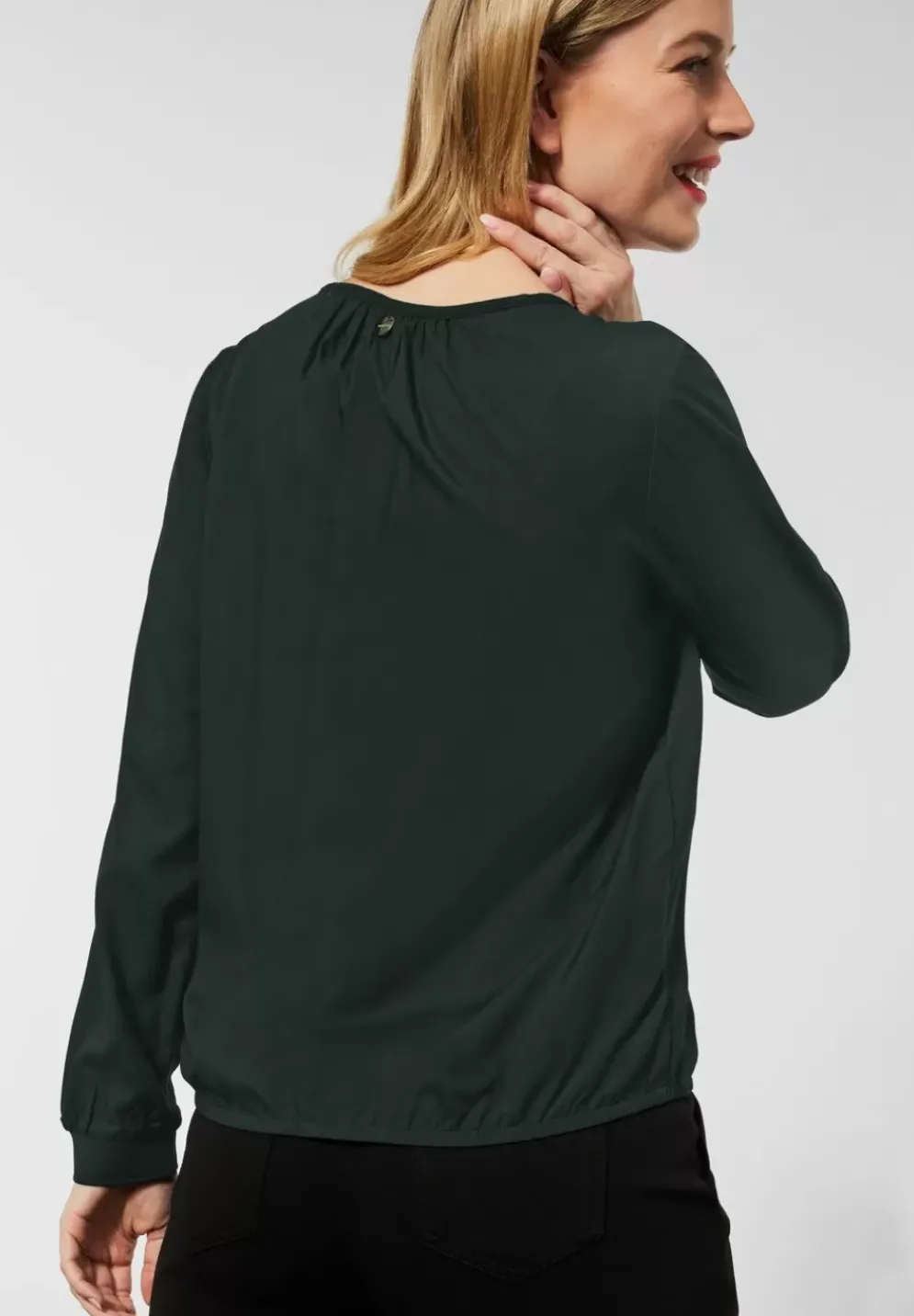 Bluse In Unifarbe